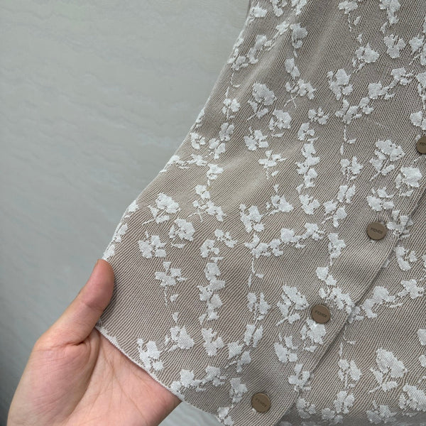 Fendi Knitted Cardigan Beige Cotton Viscose