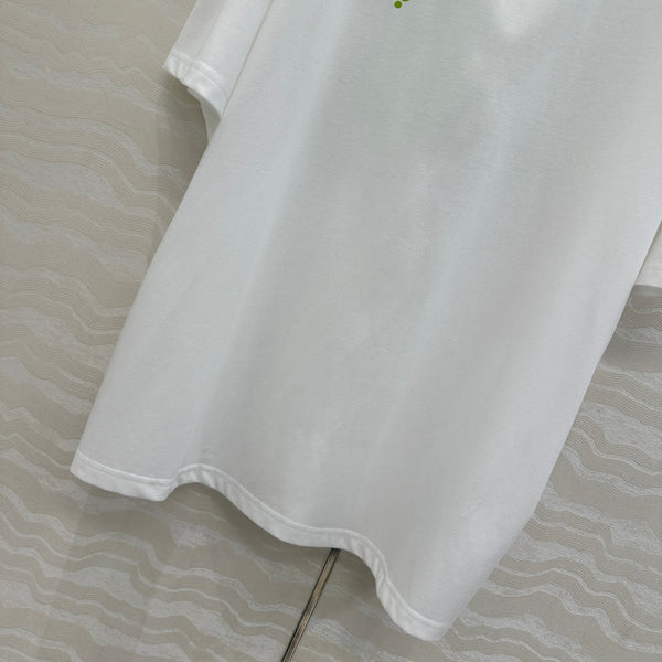 Gucci T-shirt a maniche corte in cotone bianco verde
