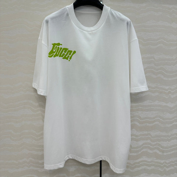 Gucci T-shirt a maniche corte in cotone bianco verde