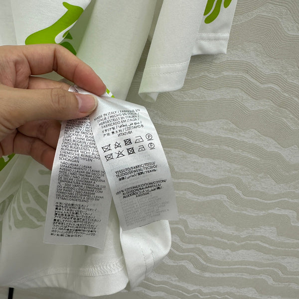 Gucci T-shirt a maniche corte in cotone bianco verde