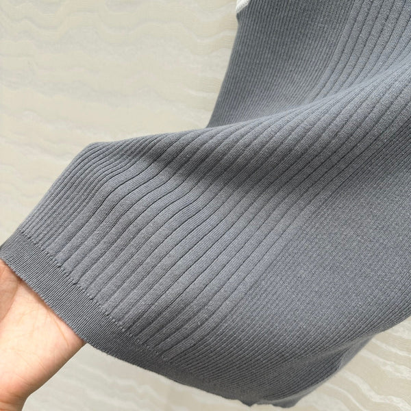 CC Knitted Vest Gray Cotton