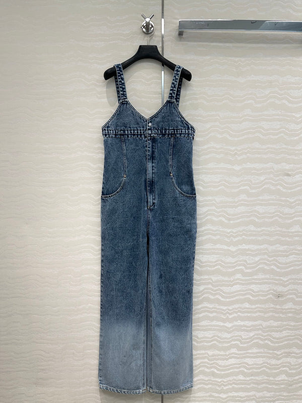 CC Denim Jumpsuit Blue Cotton