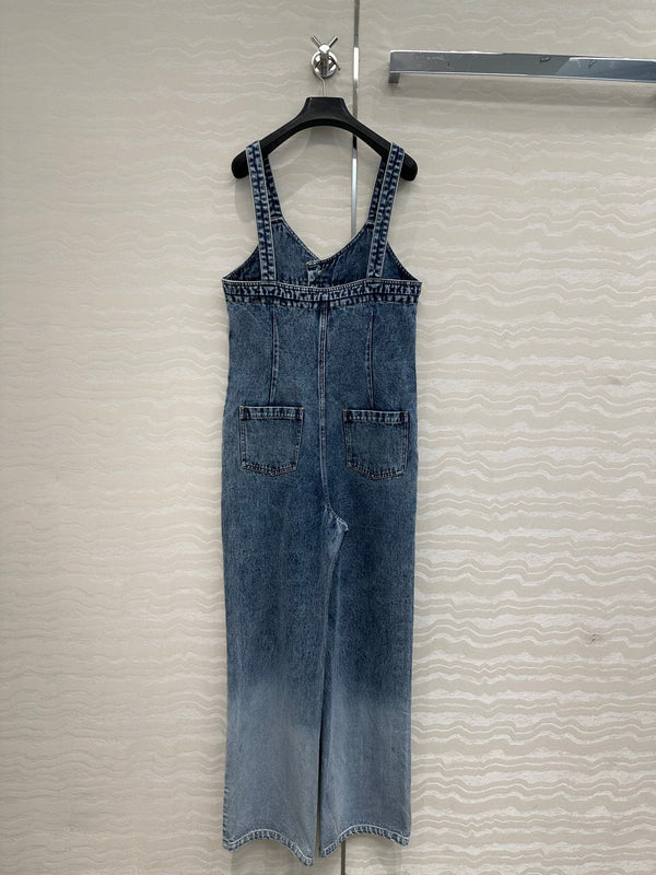 CC Denim Jumpsuit Blue Cotton