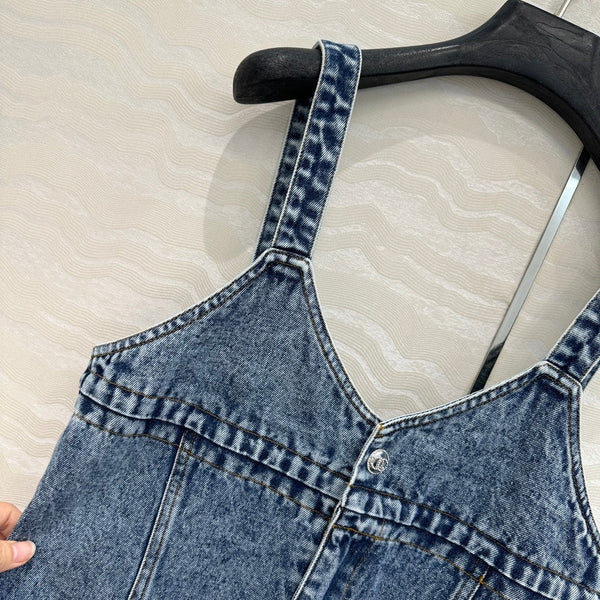 CC Denim Jumpsuit Blue Cotton
