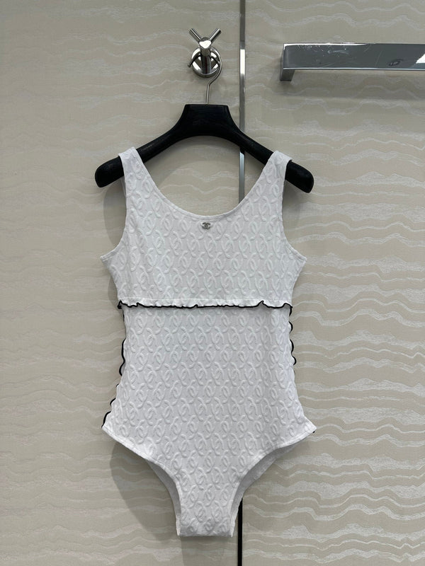 CC One-piece Swimsuit White Polyamide