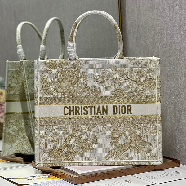 Borsa tote CD Golden Magpie Book Tote 42 cm in tela 336588