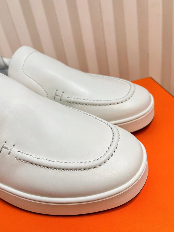 HM British Retro Loafers White Suede 317076