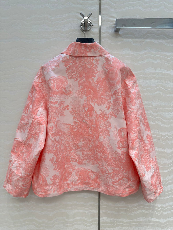 CD 25 Forest Floral Print Jacket Pink Polyester