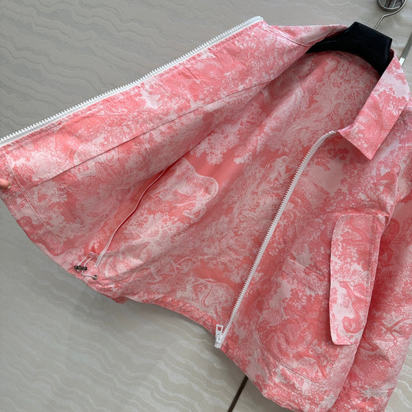 CD 25 Forest Floral Print Jacket Pink Polyester