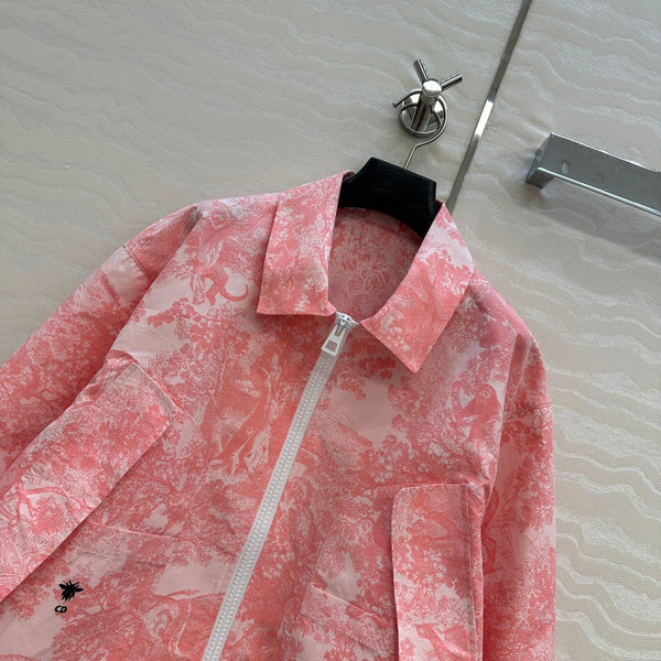 CD 25 Forest Floral Print Jacket Pink Polyester