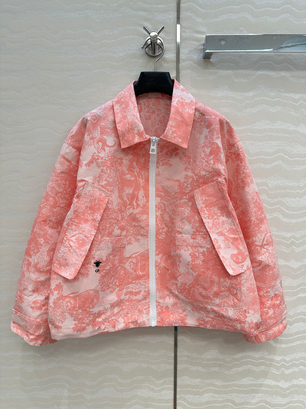 CD 25 Forest Floral Print Jacket Pink Polyester