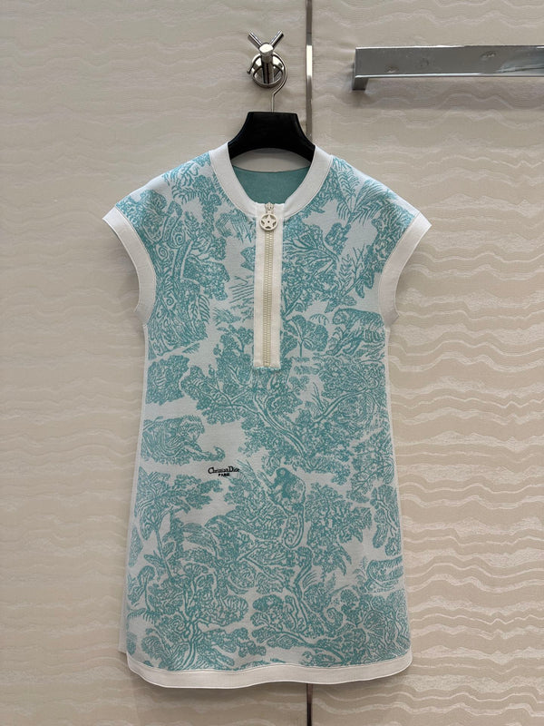CD Dress Light Blue Viscose Polyester