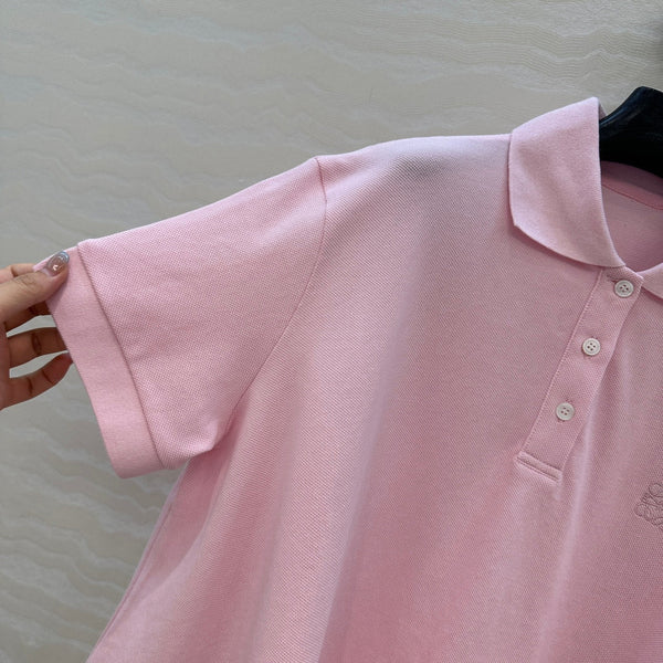Loewe Polo T-shirt Pink Polyester