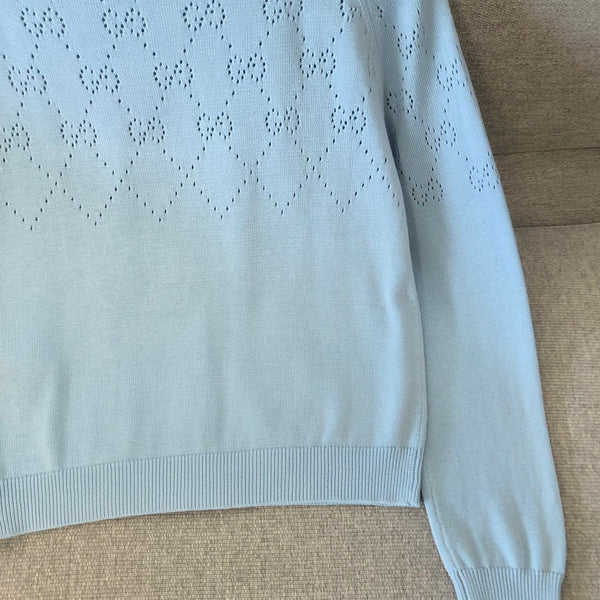 Gucci Cardigan Blue Cotton 303331
