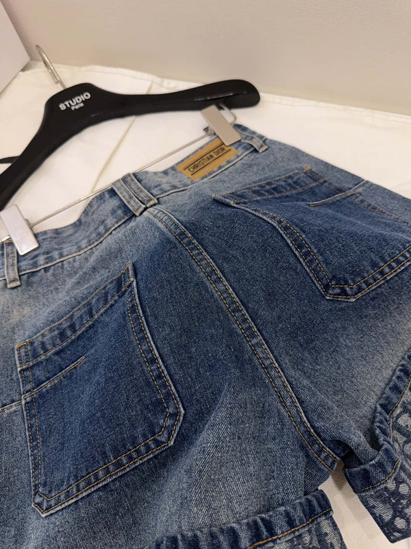 CD Rolled Denim Short Blue cotton