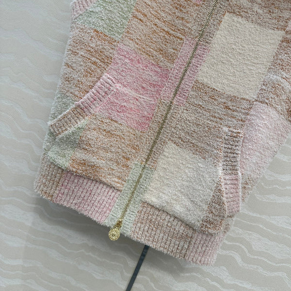 CC Hooded Vest Light Color Polyester Acrylic Fibers Wool