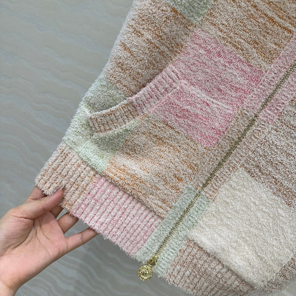 CC Hooded Vest Light Color Polyester Acrylic Fibers Wool