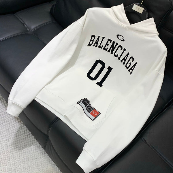 Balenciaga 25 Hoodie White Cotton 0052