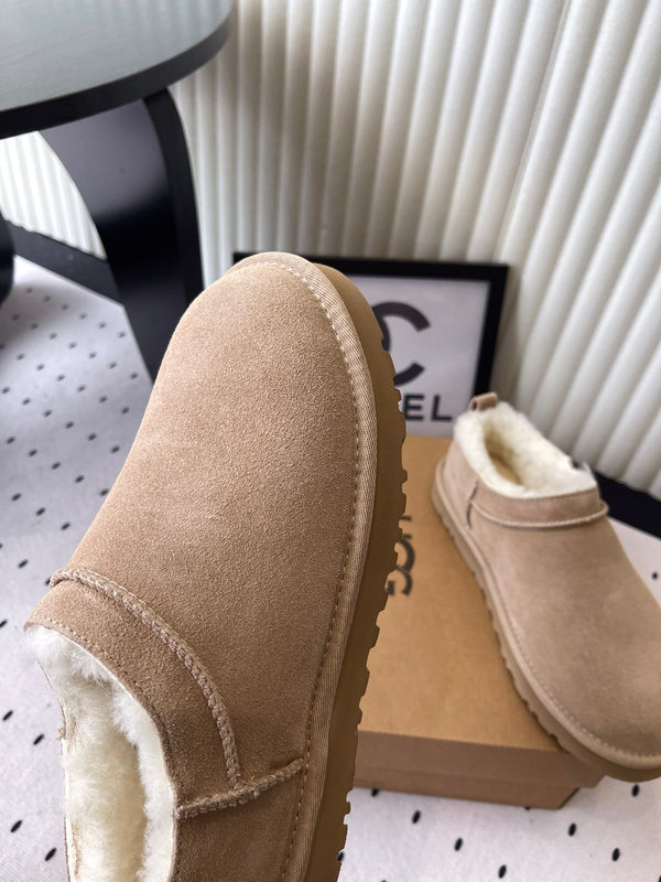 UGG Women Classic Micro Boots Beige Suede And Wool 514140