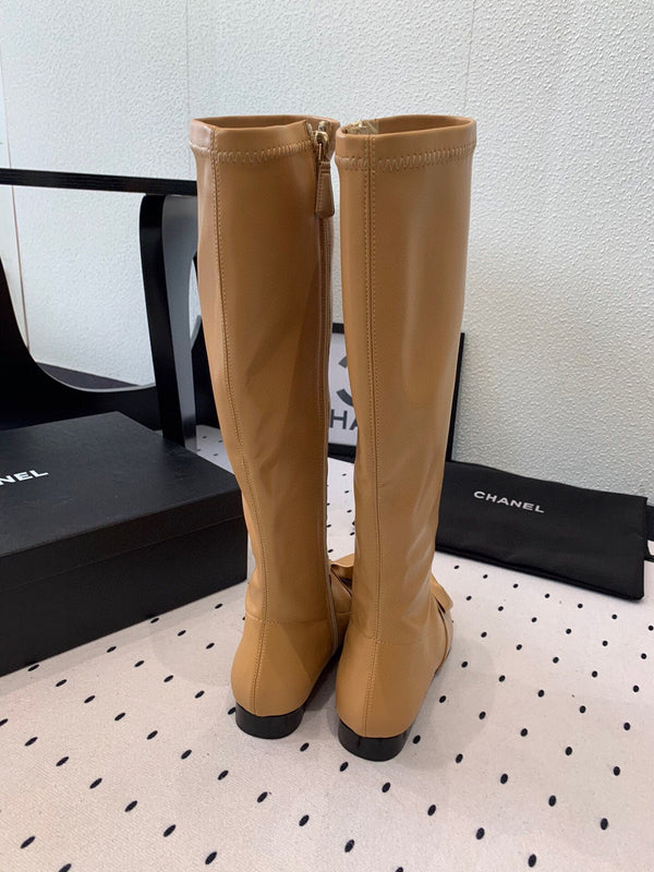 CC 25 Bow-knot Boot Camel Sheepskin 514067