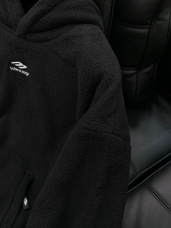 Balenciaga 25 Hoodie Black Lambwool 0055