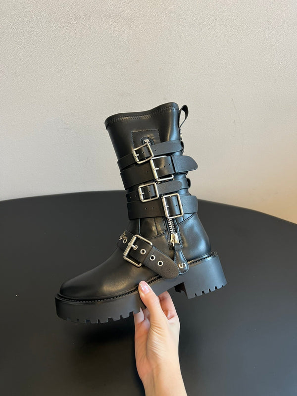 Dior 2025 Short Boot Black Cowhide 501247