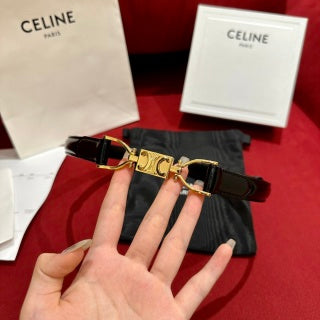 CEL Gold Buckle Belt 18mm Calfskin 176484