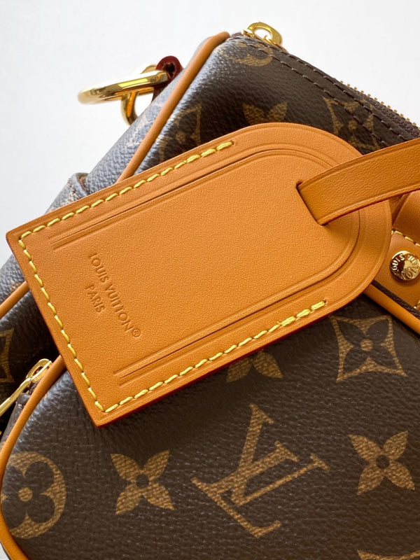 LV M14026 Keepall Bandoulière Cargo 25 Brown Monogram Caflskin GHW