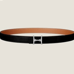 HM Mors H buckle & Reversible 24 mm belt Black Brown leather 125350