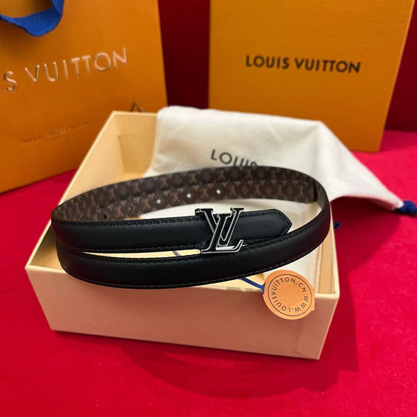 LV Double-sided belt Initiales Monogram Canvas & Leather