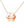 H WHITE SQUARE PINK GOLD NECKLACE