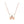 H WHITE SQUARE PINK GOLD NECKLACE