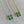 POP H GREEN NECKLACE SILVER AND GOLD