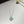 CLOVER 1 DIAMOND LIGHT BLUE SILVER NECKLACE