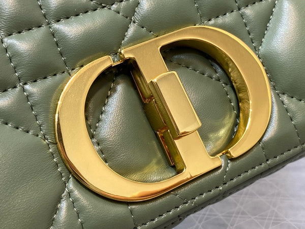 MEDIUM CARO BAG 25 GREEN MACROCANNAGE CALFSKIN