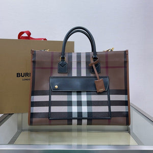 medium freya tote bag 40cm dark brown