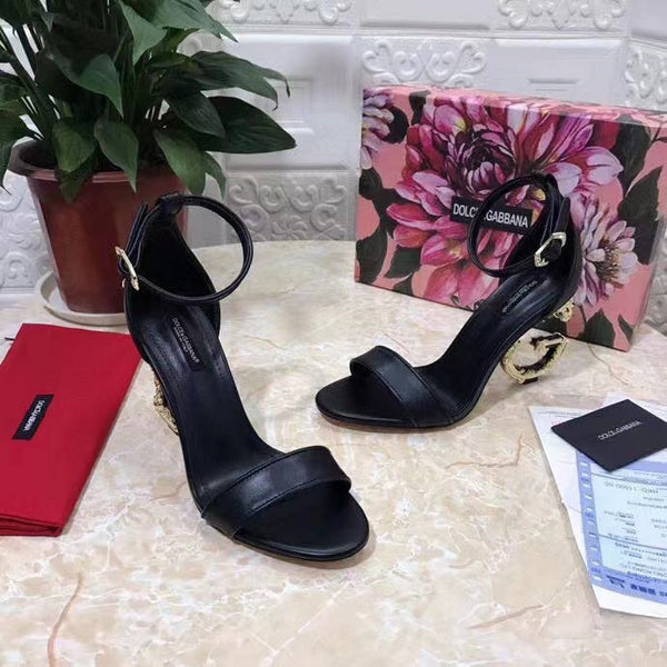 d&g slingbacks sandal black calfskin 105 heel