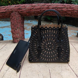 ALAIA MINA 20 BAG IN VIENNE WAVE CALFSKIN