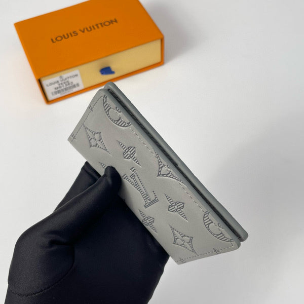 LV POCKET ORGANIZER 11 GRAY MONOGRAM SHADOW CALFSKIN