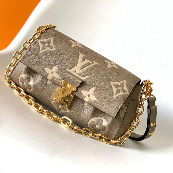 favorite 24 dove cream biocolor monogram empreinte leather