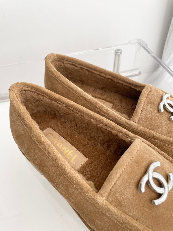 CC LOAFERS SHERPA BROWN SUEDE SHW