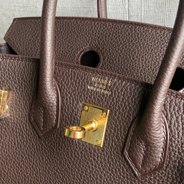HM BIRKIN CHOCOLATE TOGO LEATHER