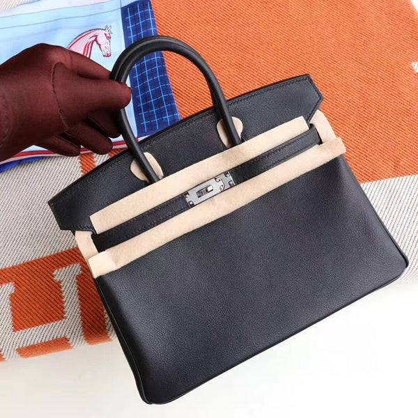 HM BIRKIN 30CM BLACK SWIFT LEATHER SILVER HARDWARE