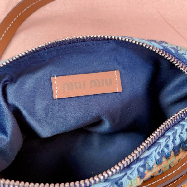 Miumiu Rainbow Woven Bag 19 25.5cm Super Heavy Cottton Handmade