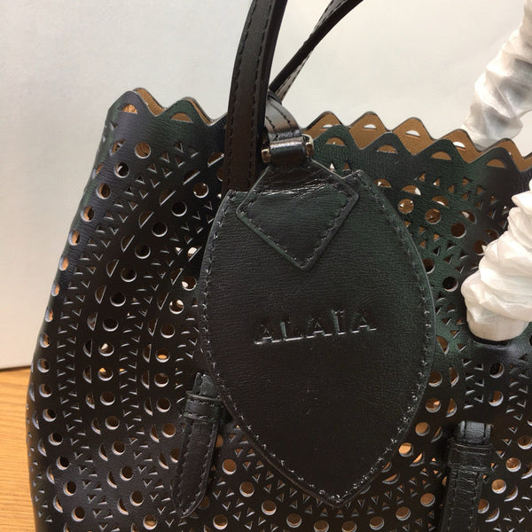 Alaia Mina 16 Bag Black Vienne Wave Calfskin