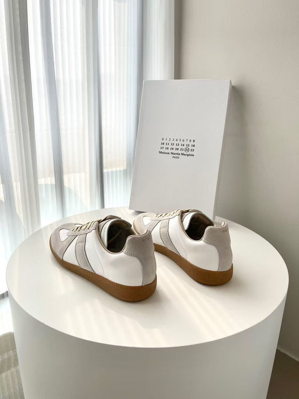 Maison Margiela Sneakers Beige Calfskin Suede Patchwork