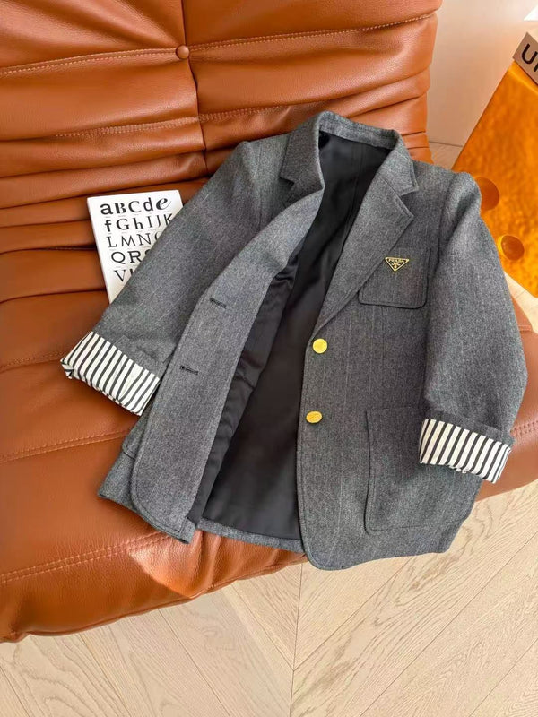 Prada Vest Suit Gray Wool