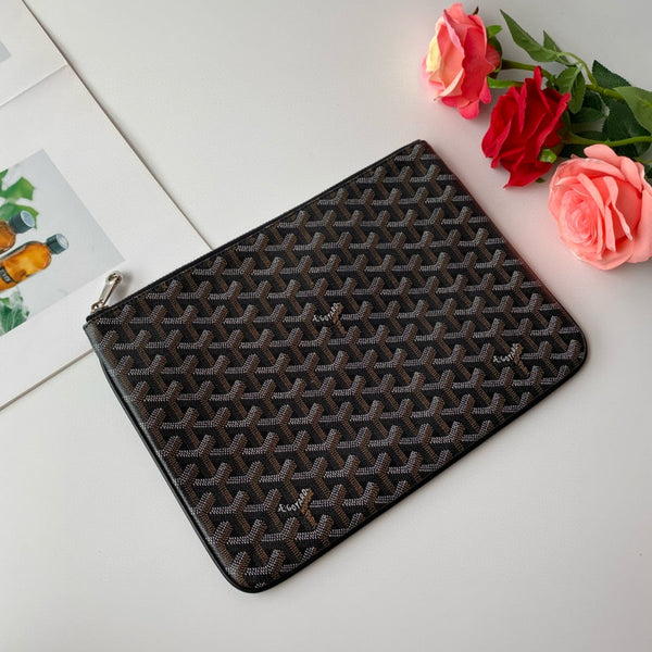 Goyard Black Goyardine Senat PM Cosmetic Bag