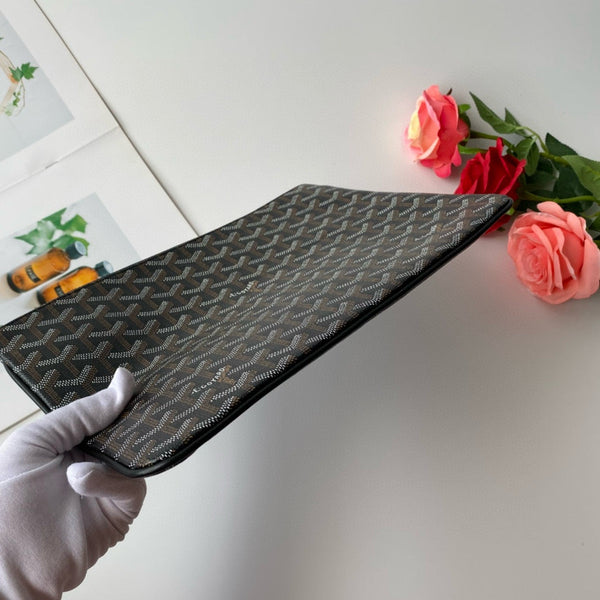 Goyard Black Goyardine Senat PM Cosmetic Bag