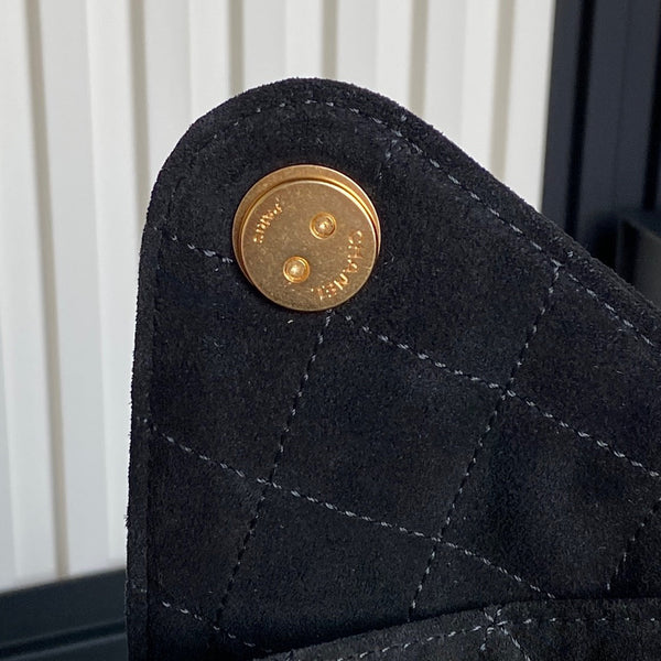 25C Hobo Bag 30cm Black Deerskin